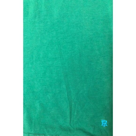 Tommy Hilfiger green 3/4 button crown collared with gold accent buttons size L - Picture 13 of 14